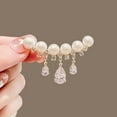 thumbnail image 4 of Eoperou Faux Pearls Brooch Pin Exquisite Lightweight Decorative Unfading Rhinestones Tassel Elegant Suit Pin Costume Accessories, 4 of 7