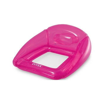Intex Inflatable Pink Transparent Pool Lounge Mat, 41" x 40"
