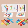 thumbnail image 5 of Montessori Early Education Magic Wand Creative Puzzle - Geometric Building Set with Colorful Wooden Sticks & Circles - Logic & Focus Training Game for Ages 3-6, 5 of 5