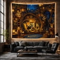 thumbnail image 6 of Gathering Forest Animals With Reading Studying Library, Inspirational Illustration for Art Lovers, Wall Decor, Graduation Gift, Tapestry Wall Hanging for Dorm and Living Room, 6 of 7