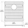 thumbnail image 2 of Elkay Crosstown Stainless Steel 14-1/2" x 15-1/4" x 1-1/4" Bottom Grid, 2 of 3