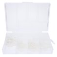 thumbnail image 1 of Kit surtido de 250 arandelas planas de nailon blanco, 6 tamaños: M2, M2,5, M3, M4, M5 y M6, 1 of 5