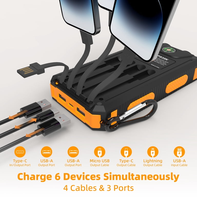 SOLPOWBEN Solar Charger 20000mAh Portable Solar Power Bank with