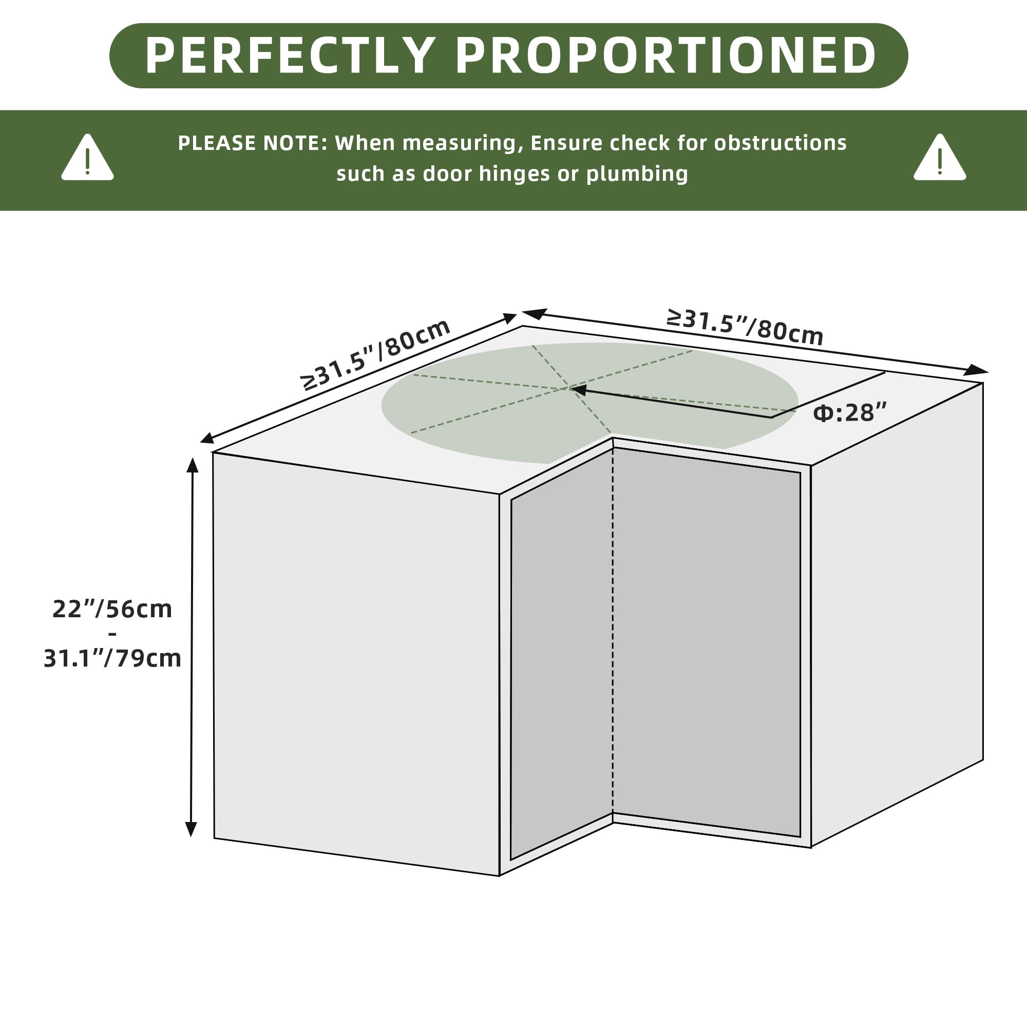 Uforic 2-Tier 28" Round Lazy Susan Corner Cabinet Organizer with Adjustable Height - Silver