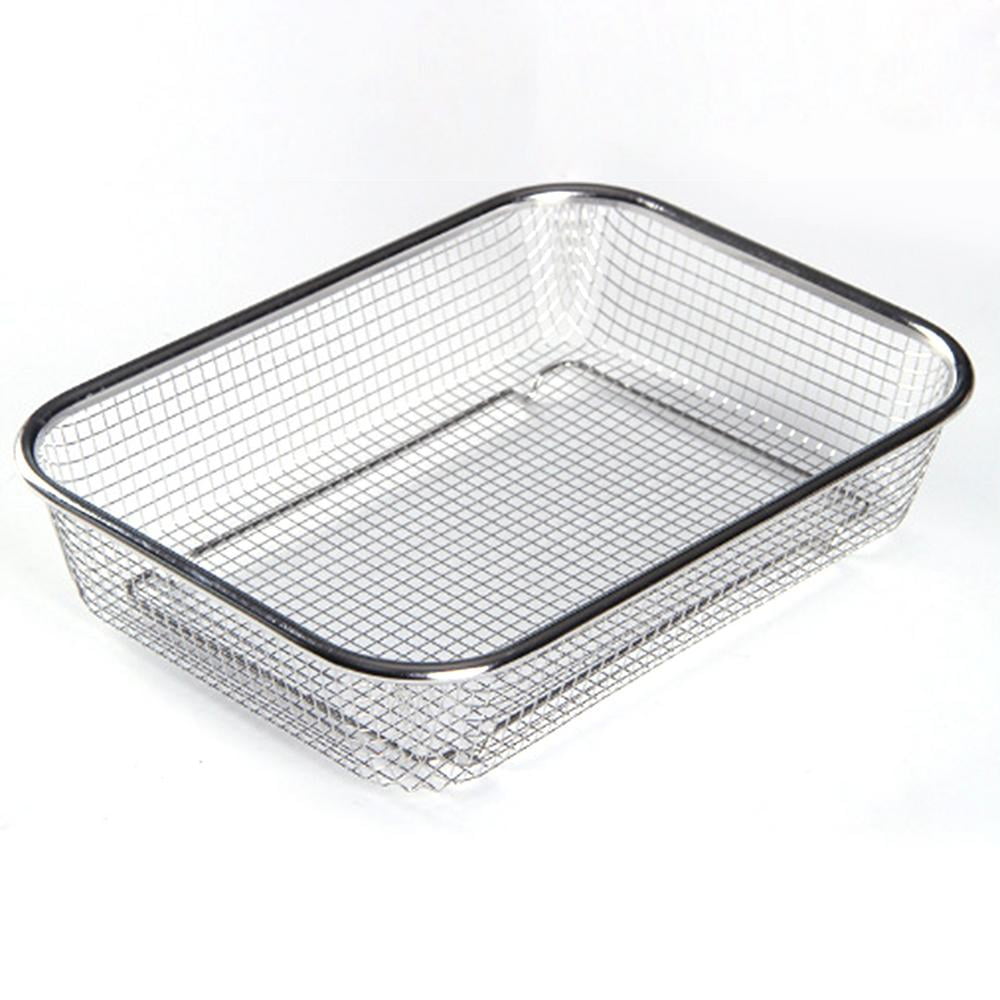 Sink Colander Strainer Rectangular Drain Basket Stainless Steel Basket for Fruit Vegetable