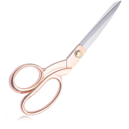 SIRMEDAL Professional 8" Tailor Scissors | Rose Gold Stainless Steel Dressmaker Shears For Fabric, Leather & Crafts