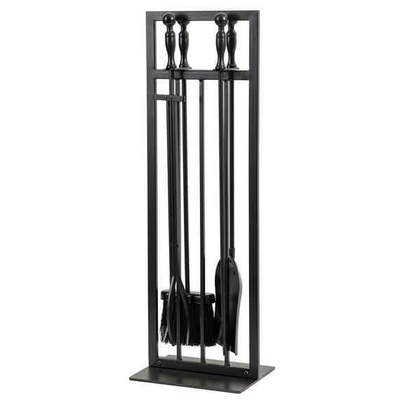 Country Living Pinecrest 4-Piece Fireplace Tool Set in Black