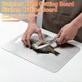 thumbnail image 2 of Stainless Steel Cutting Board Double Sided Chopping Board for Kitchen Easy Grip Handle Large, 2 of 5