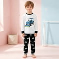 thumbnail image 2 of Xudanell Toddler Boys Pajamas Monster Truck Cotton Kids Dinosaur 2 Piece Planets Pjs Sleepwear Clothes Sets Sky Blue,Size 5-6 Years, 2 of 9