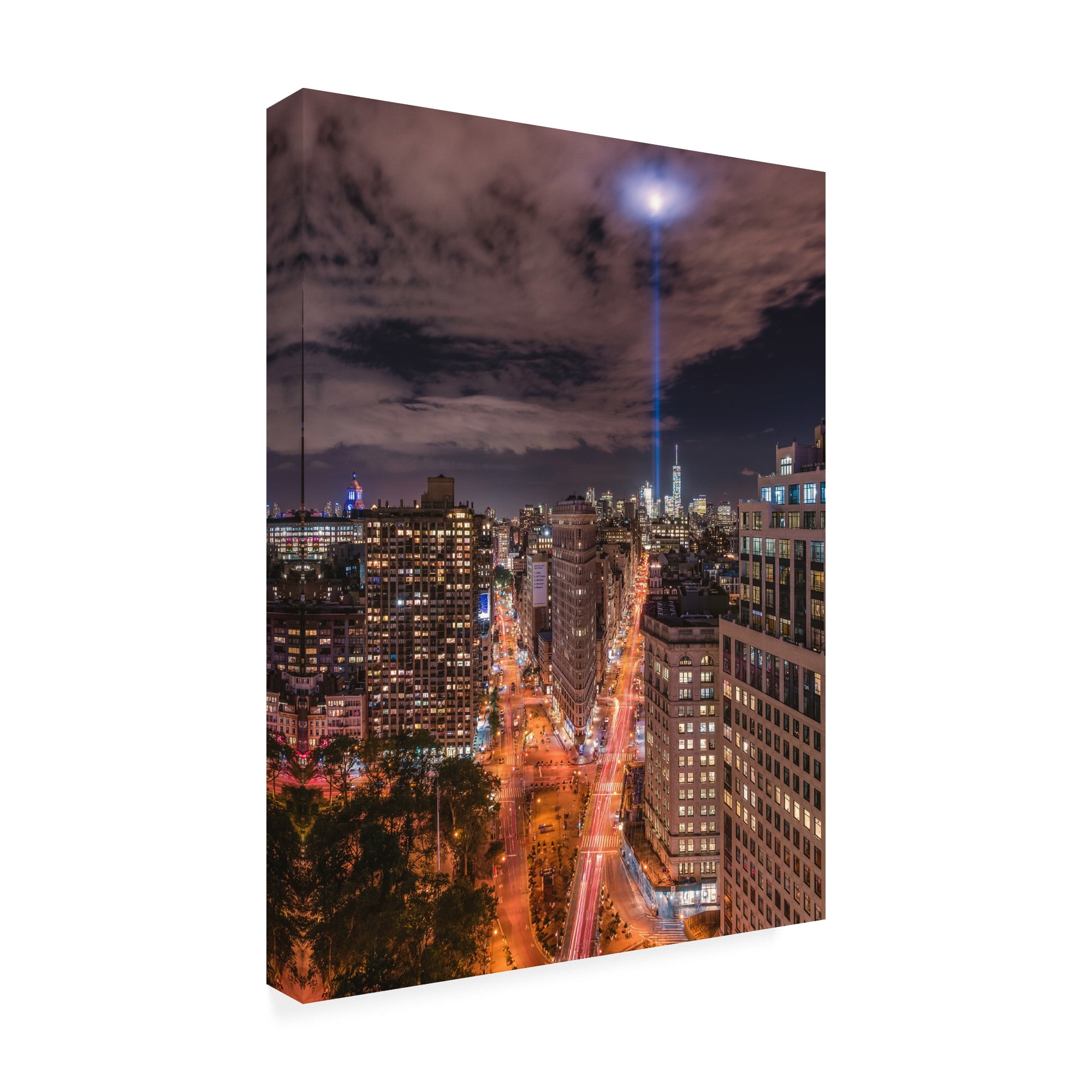 Trademark Fine Art 'Tribute Lights Flatiron District' Canvas Art by Bruce Gett