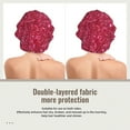 thumbnail image 2 of Yiaed Red Glitter Print Satin Bonnet Silk Bonnet Hair Bonnet for Sleeping Hair Bonnets, 2 of 6