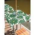 thumbnail image 2 of Square Outdoor Tablecloth with Umbrella Hole Green Spring Floral Outside Table Cloth Waterproof Patio Table Cover Summer Flower Pastoral Zipper Tablecloths for Picnic Party Camping 54x54 Inch, 2 of 8