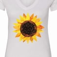 thumbnail image 4 of Inktastic Summer Grunge Sunflower Women's V-Neck T-Shirt, 4 of 5