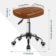 thumbnail image 2 of Minimalist Square Swivel Stool with Wheel for Work SPA Shop Massage Height-Adjustable and Cost-Effective Rolling Stool Chair, 2 of 12