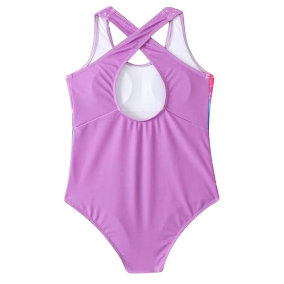 Vedolay Toddler Girl Swimsuits Girl's Cute One Piece Bathing Suit Solid Scoop Neck Bra Swimsuit,Pink 11-12 Years