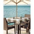 thumbnail image 3 of Lsrtoss Outdoor Tablecloth with Umbrella Hole & Zipper, Brown Plaid Square Tablecloth 54x54 Inch, Spring Summer Farmhouse Buffalo Checkered Patio Table Cover Waterproof Table Cloth for Picnic/Party, 3 of 7