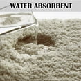 thumbnail image 3 of Bathroom Contour Rug Non Slip Bath Mat Water Absorbent Soft Microfiber Shaggy Bathroom Mat Machine Washable Bath Rug for Bathroom Thick Plush U Shape Toilet Rug (20 x 24, Light Tan), 3 of 6