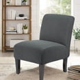 thumbnail image 4 of AIGIA Armless Accent Chair Covers Stretch Armless Velvet Chair Slipcover Armless Chair Covers for Living Room, 4 of 21