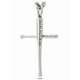 thumbnail image 3 of Men's Stainless Steel Baseball Bat Cross Necklace-Psalm 56:3 by Shields of Strength, 3 of 4