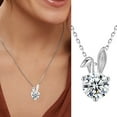 thumbnail image 2 of Xihbxyly Collar con Colgante de Cristal, Elegante Joya de Oro Rosa, Regalo de Cumpleaños para El Día de La Madre, Ideal para Mujeres Adolescentes, Uso Diario, Regalo para Ella, Cadena Ajustable de 44, 2 of 6