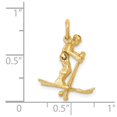 thumbnail image 3 of 14K Yellow Gold Charm Pendant Themed 15 mm 20 Moveable Snow Skier, 3 of 3