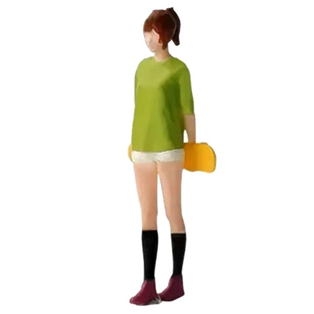 Figura de chica patinando, escena en miniatura, muñeca de personas, estatua de muñeca en miniatura, decoración de micropaisaje
