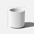 thumbnail image 4 of Veradek Demi Series  16" Plastic-Stone Planter - White, 4 of 11