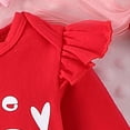 thumbnail image 6 of TOOYOU Girls Valentine'S Day Outfits Long Sleeve Romper+Blomers Tutu Skirt+Socks+Headband 4Pcs Sweet Girl'S Clothing Set Red Size 18-24 Months, 6 of 9