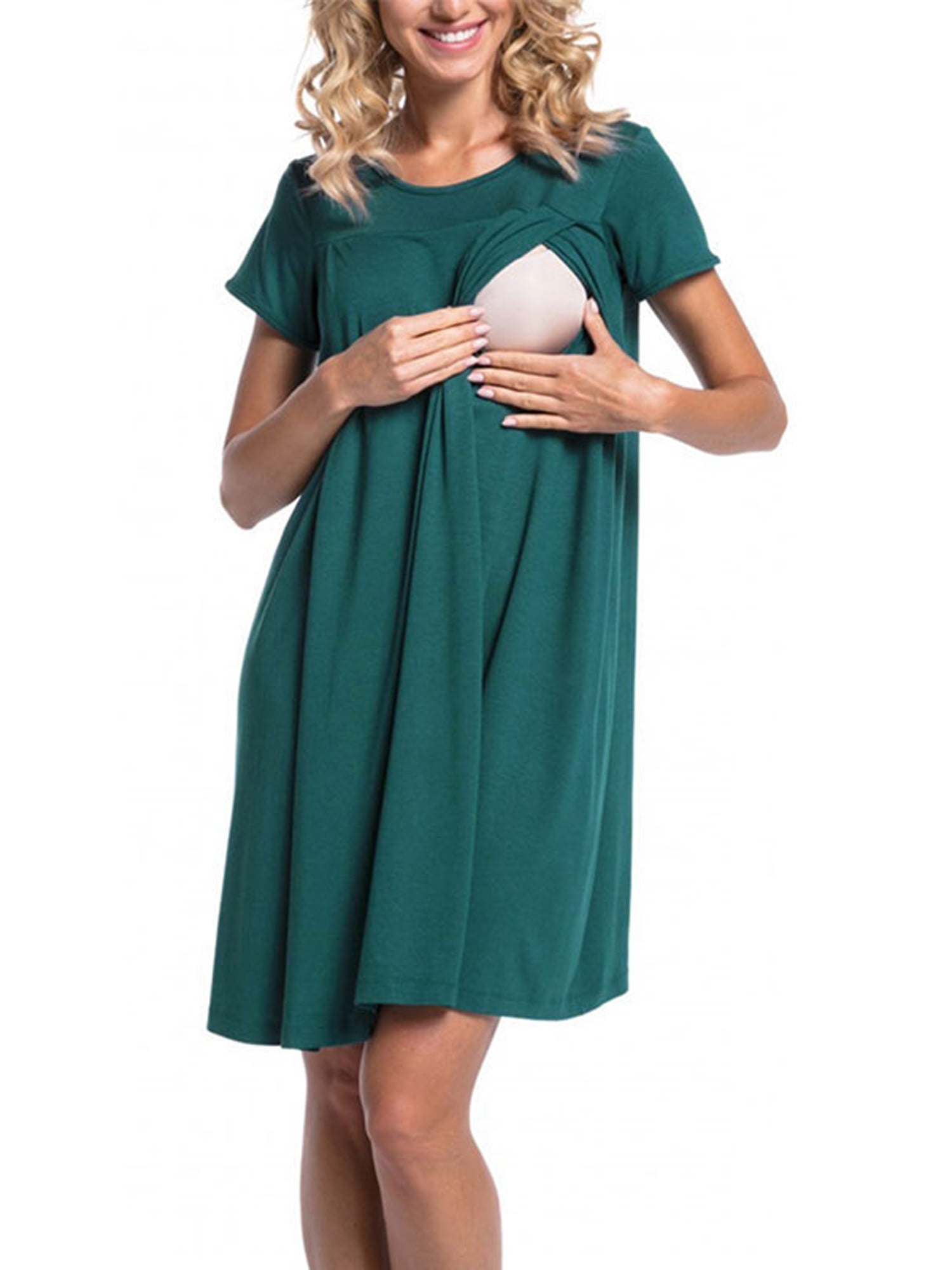 Wodstyle Women's Maternity Pregnant Short Sleeve Nursing