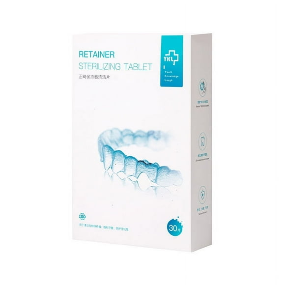 Fiudx Limpiador Dental Ortho Cleaner, Pastillas Retenedoras Fresh Mint, Limpiador de Pulseras Deep Clean, Fórmula Vegetal Segura, Cuidado Bucal Diario, Ideal para Estudiantes y Viajeros, 30 Compresas