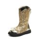 thumbnail image 4 of Zapatos para niñas,Botas para niñas,Botas de equitación de invierno mariposa lentejuelas cuero falso tamaño 1.5 grandes niñas, 4 of 9