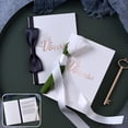 thumbnail image 2 of 1 Set Wedding Vow Book with Ribbon Gold Foil Lettering Bridal Shower Engagement Ceremony His Hers Vow Card Gift, 2 of 7