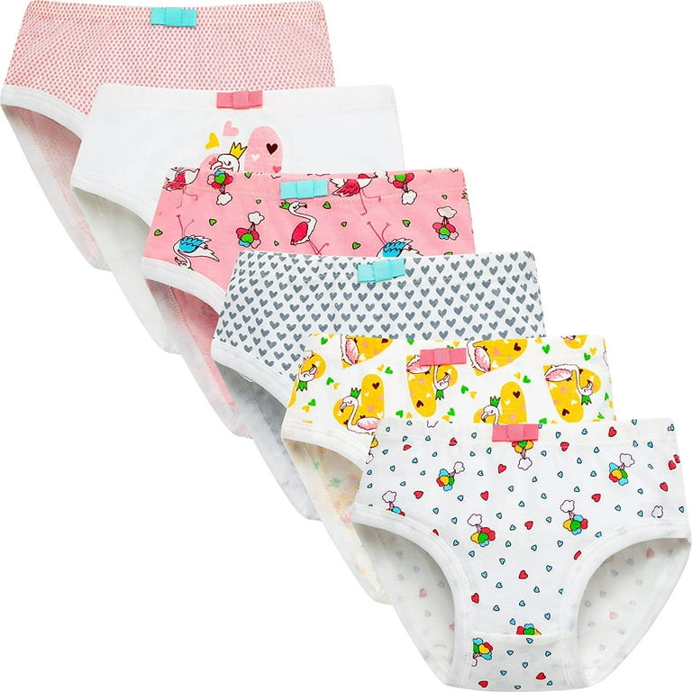 Synpos Girls Underwear 100% Cotton Underwear for Girls Breathable Toddler  Girl Underwear Comfort Baby Girls Panties 6 Packs