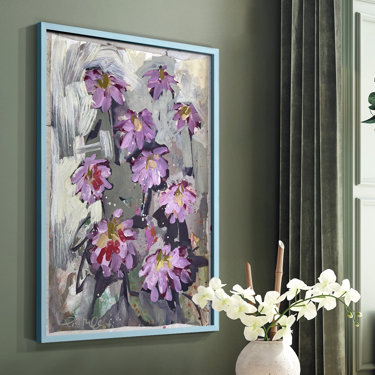 Zinnia II Framed Print - Solid Wood in Single Picture Frame Solid Wood 2 Framed Print
