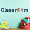 thumbnail image 2 of Vinyl Classroom Lettering Art Decoration Multicolored Books Apple Globe Design Removable Home Wall Decal - 4" x 20" Kids Bedroom Adhesive DÃ©cor School Study Room Adhesive Educational Wall Sticker, 2 of 5