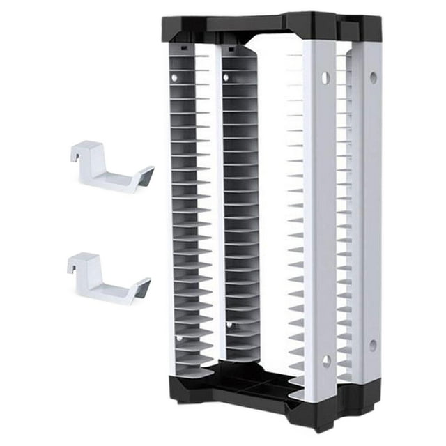 Estante de almacenamiento de juegos,Torres de almacenamiento para videojuegos Organizador de estanterías para videojuegos,Soporte para discos de juego con interruptor y controlador de
