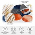 thumbnail image 4 of Navy Blue Burnt Orange Doormat Outdoor Entrance 20"x31.5", Middle Century Modern Geometric Absorb Moisture Dirt Door Mats, Non-Slip Rubber Backing Floor Mats Indoor, Low-Profile Front Door Rugs, 4 of 9