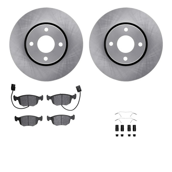 Dynamic Friction Company Front Brake Rotors with 5000 Advanced Brake Pads includes Hardware 6512-56092