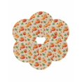 thumbnail image 7 of 15 Inch Round Placemats Set of 6, Orange Pumpkins Fall Non Slip Heat Insulation PP Table Mats, Thanksgiving Leaves Country Retro Beige Washable Place Mats for Kitchen Dining Party Table Decor, 7 of 7
