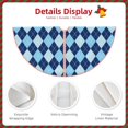 thumbnail image 4 of Daiia Blue Squares Drawing Merry Christmas Tree Skirt , Xmas Large Lace-up Tree Skirt, Santa Snowflakes Rustic Home Decorations New Year Party Farmhouse Decor-30", 4 of 7