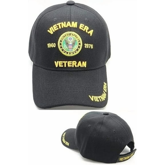 US Military Vietnam Era Black Baseball Hat Cap