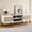 White, variant on YN TV Stand for TVs up to 65'', Entertainment Center With Rattan Door, Shelves & 2 Cabinets, Long Boho Media Console for Living Room, Natural