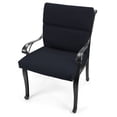 thumbnail image 5 of Jordan Manufacturing 44" x 22" Navy Solid Rectangular Outdoor Chair Cushion with Ties and Hanger Loop, 5 of 14