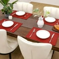 thumbnail image 5 of Placemats Set of 4 Washable Non Slip Placemats Heat Resistant Cloth Table Mats Double Layer Absorbent Place Mats, Burgundy Red, 5 of 6