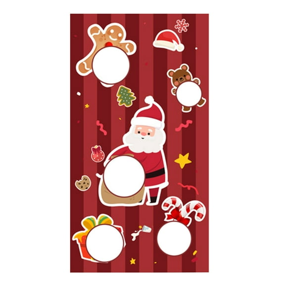 Christmas Toss Game Banner Papá Noel Patrón Cornhole Juego Juguetes para niños
