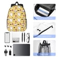 thumbnail image 6 of Goofa Rabbit Hunger Pattern Lightweight Student Backpack for School, Water-Resistant, Adjustable Straps, Fits 15" Laptop, Multiple Pockets for Books, Accessories, 6 of 6