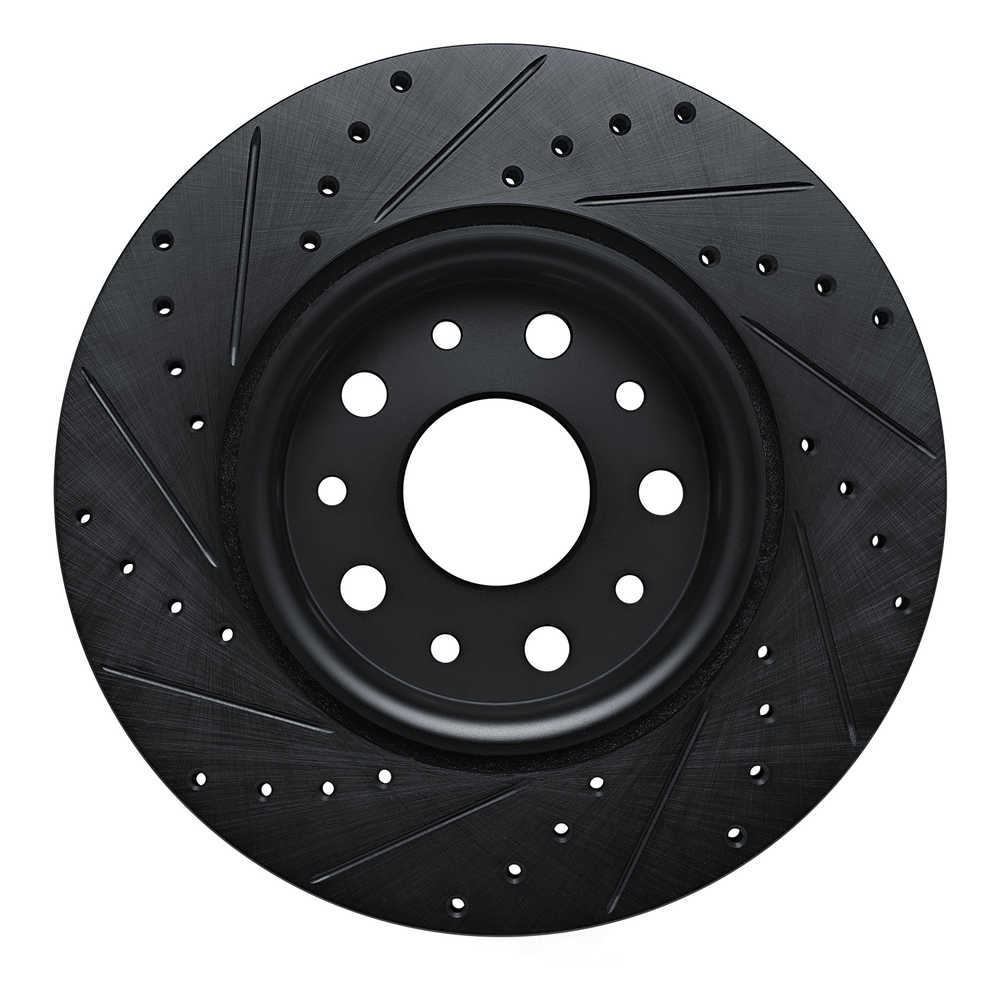 Dynamic Friction Company 633-42039R DFC Brake Rotor - Drilled And Slotted - Black