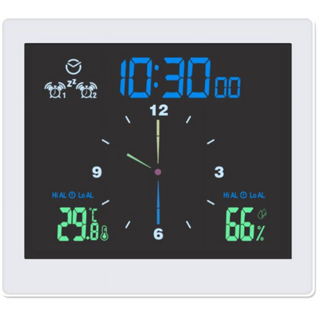 Reloj de pared para baño, resistente al agua, con temporizador, electrónico, digital, para cocina, baño, color blanco