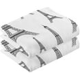 thumbnail image 2 of GZHJMY Paris Hydrangea Flowers Eiffel Tower Hand Towel Cotton Soft Absorbent Bath Hand Towels Decor, Multipurpose for Kitchen, Hotel, Spa, Yoga, Gym, Set of 2, 2 of 7