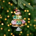thumbnail image 2 of Northlight 6" Pink and Blue Cupcake Tower Glass Christmas Ornament, 2 of 4